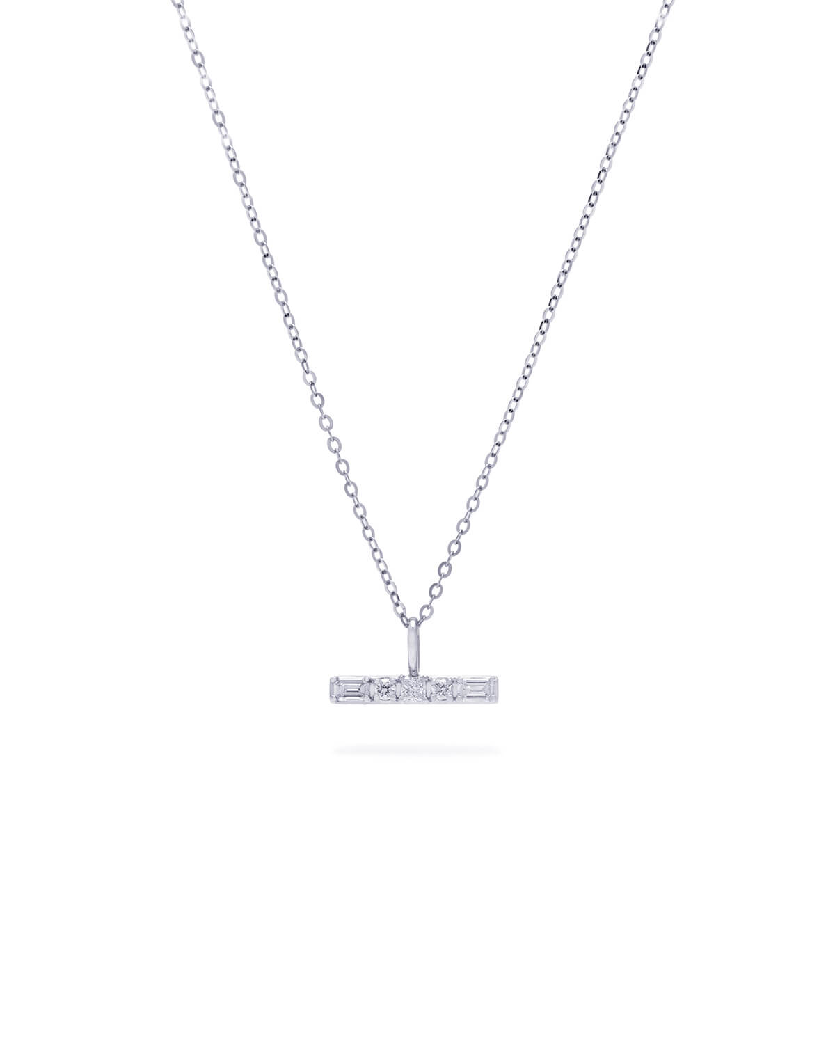 Aveline Small Diamond T Bar Necklace