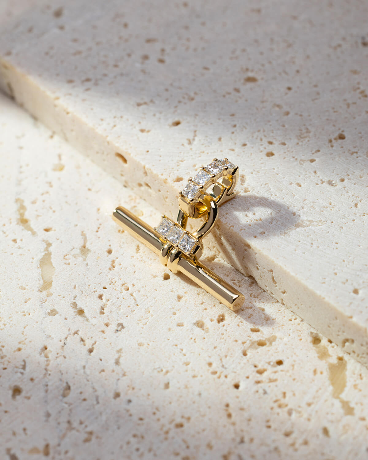 Vela Princess Lab Diamond T Bar Pendant