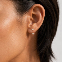 Marwen L-Shape Diamond Stud Earrings