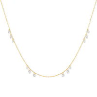 Halo Drift – Twelve Diamond Drilled Necklace