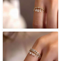 Luna Drip – Pear Shaped Drilled Diamond Ring