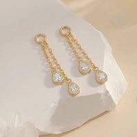 Aurelle Swing– Pear Diamond Earrings Charm