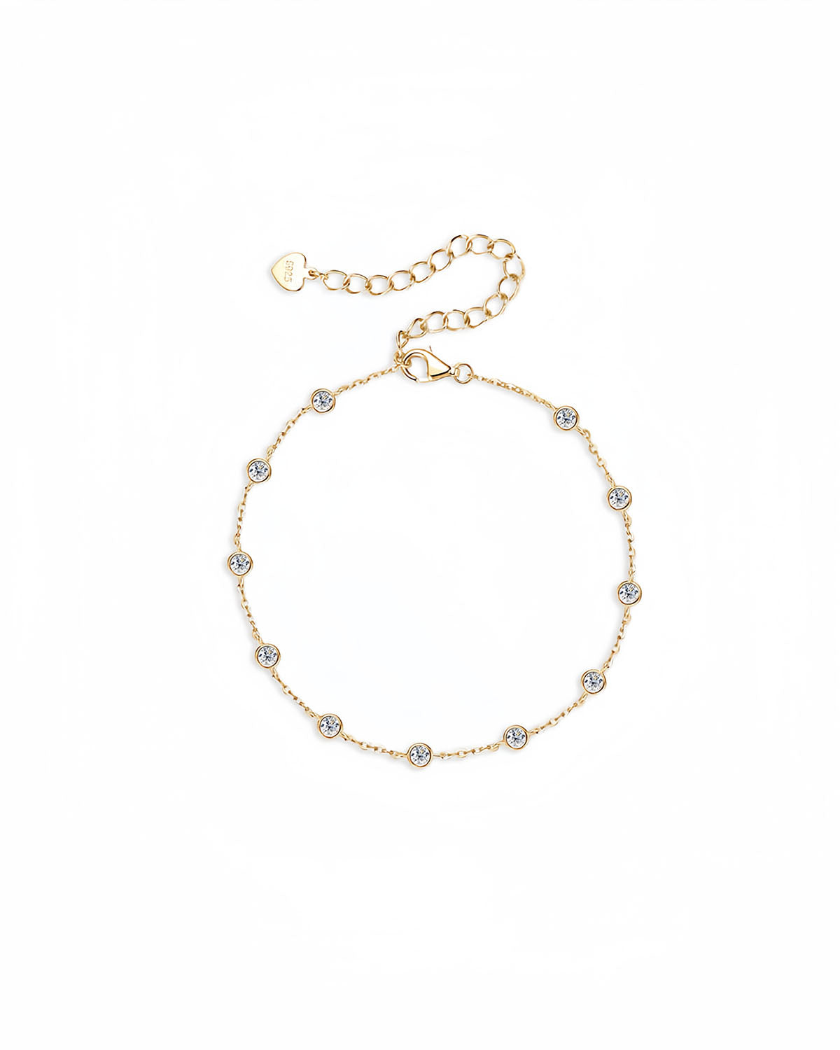 Elora Glint - Dainty Diamond Gold Bracele