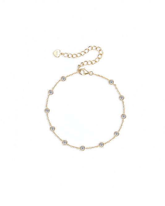 Elora Glint - Dainty Diamond Gold Bracele