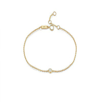 Radiant Dot – Minimalist Gold and Diamond Bracelet