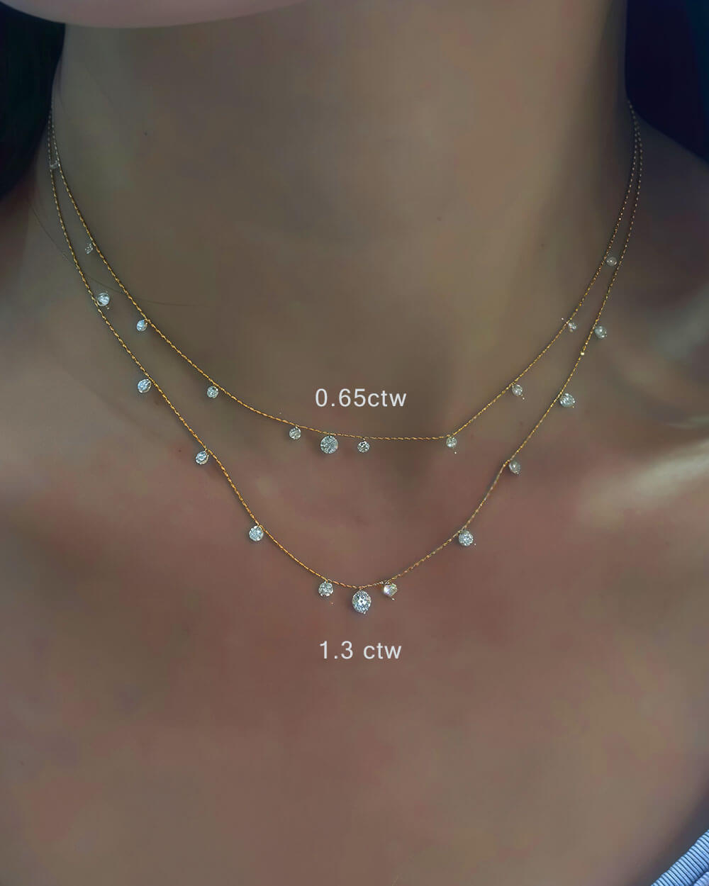 Stella Flow – 11 Diamonds Bead Necklace