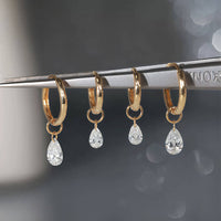 Nova Drop – Pear Drilled Diamond Earring