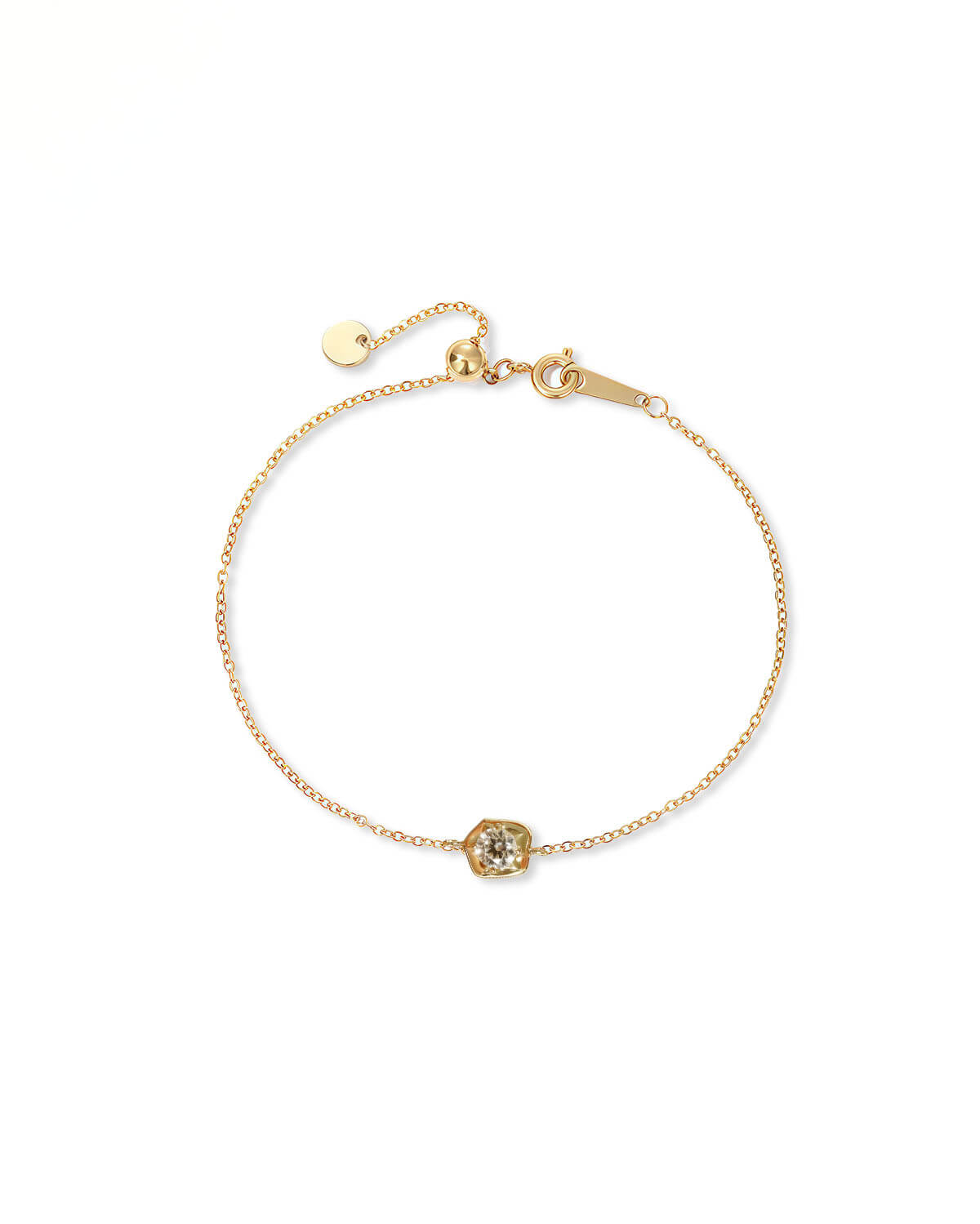 Sol Bean – Petite Bezel Diamond Bracelet
