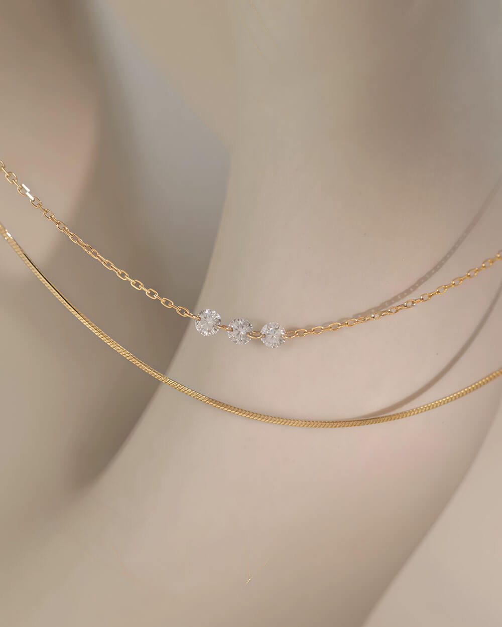 Astra Beam – Triple Diamond Layered Bracelet