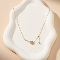 Solea Diamond Tennis Racket Necklace