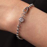 Kiora Bezel Diamond Bead Bracelet