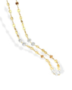 Celeste Drilled Diamond Sequin Chain Necklace