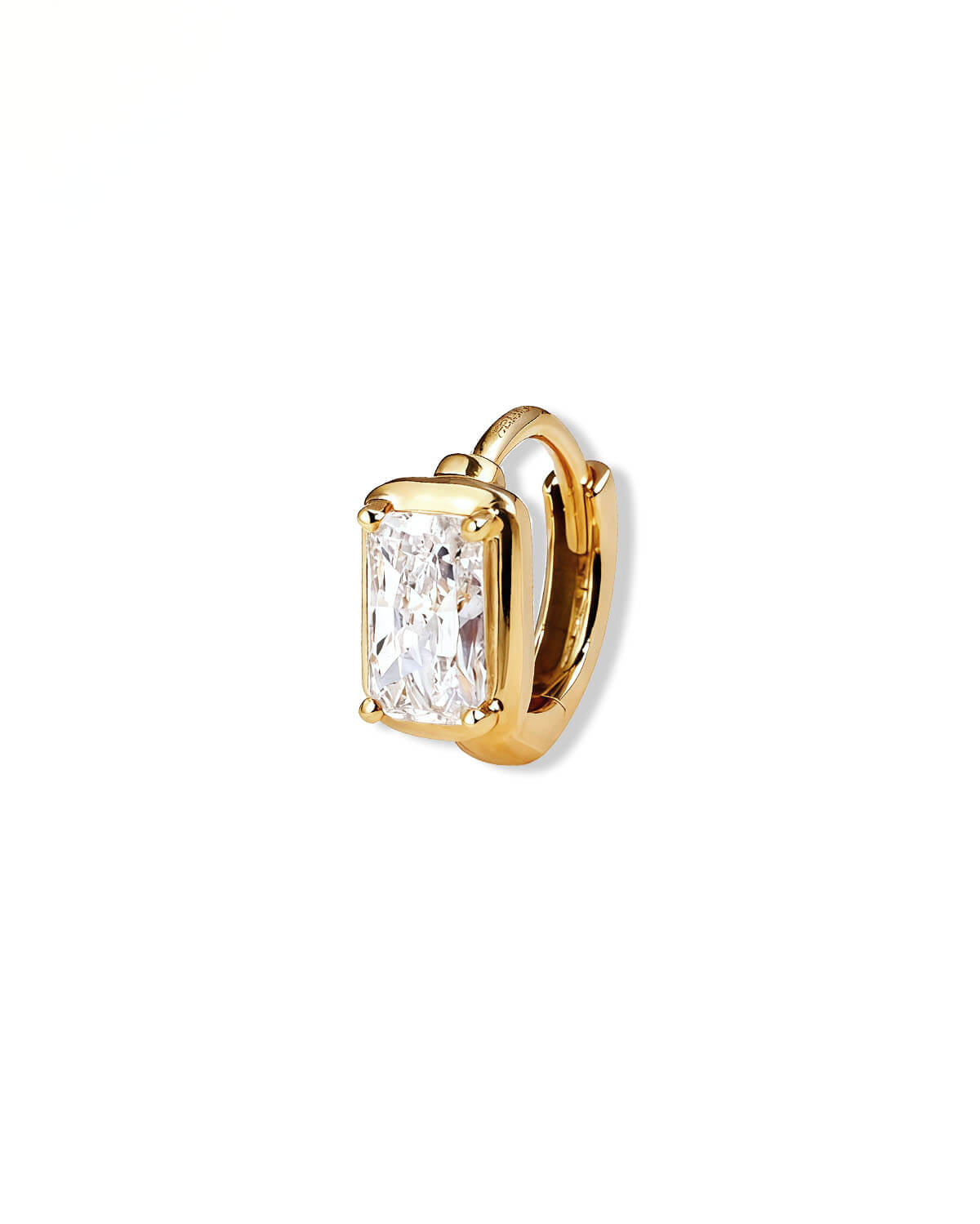 Dual Gleam – Pear & Radiant Diamond Huggie Earrings