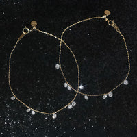 Luna Grace – 7 Diamonds Gold Bead Bracelet