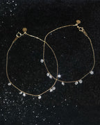 Luna Grace – 7 Diamonds Gold Bead Bracelet