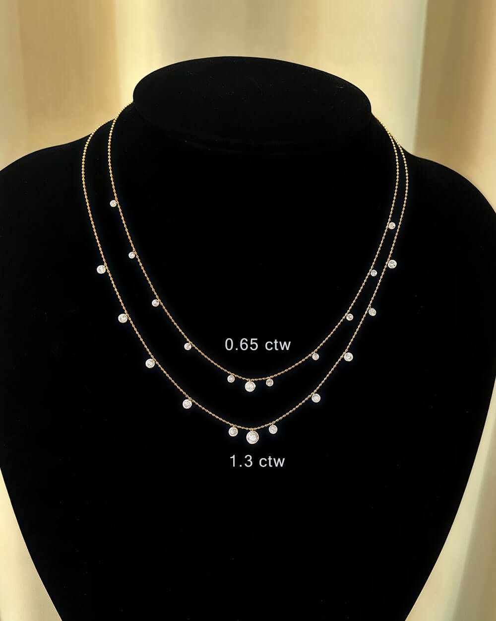Stella Flow – 11 Diamonds Bead Necklace
