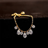 Celeste Arc – Pear Shaped Diamond Ring Adjustable