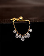 Celeste Arc – Pear Shaped Diamond Ring Adjustable
