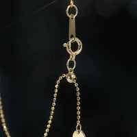 Luna Grace – 7 Diamonds Gold Bead Bracelet