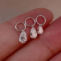 Nova Drop – Pear Drilled Diamond Earring