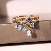 Liora Drift – Open Pear & Round Diamond Ring