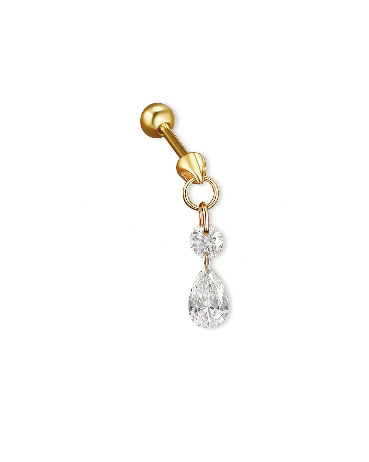 Mira Shapes – Drilled Lab Diamond Stud Earrings