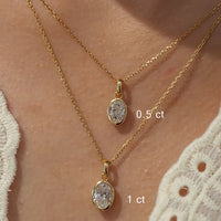 Olea Shine – Bezel Lab Diamond Necklace Pendant