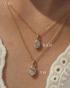 Olea Shine – Bezel Lab Diamond Necklace Pendant
