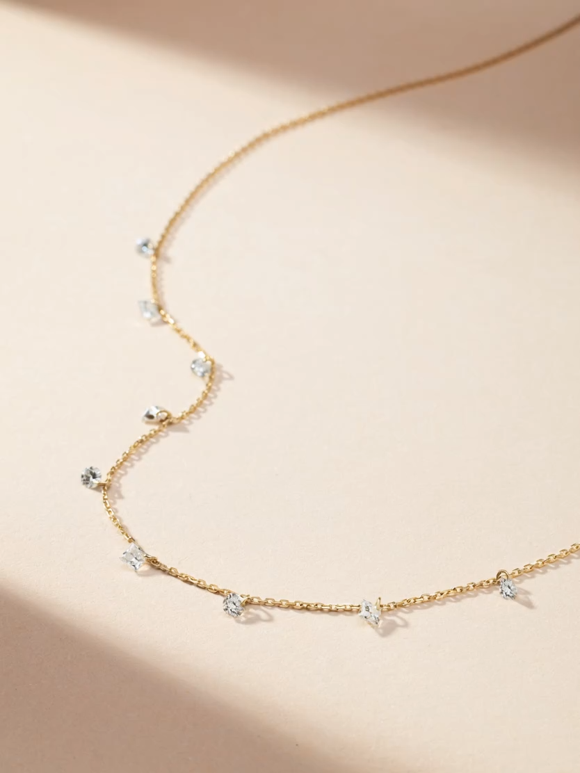 Elysia Diamond Station Necklace