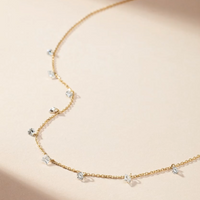Elysia Diamond Station Necklace