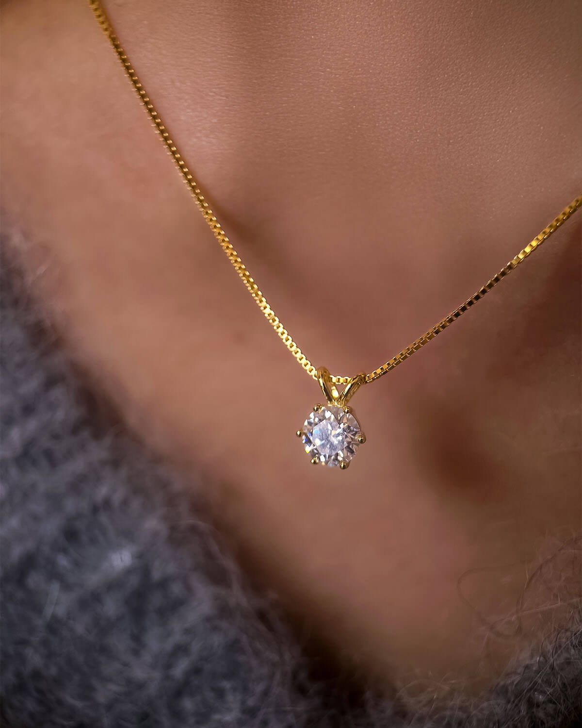 Solo Spark -1 Carat Solitaire Diamond Necklace