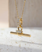 Vela Princess Lab Diamond T Bar Pendant