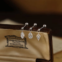 Mira Shapes – Drilled Lab Diamond Stud Earrings